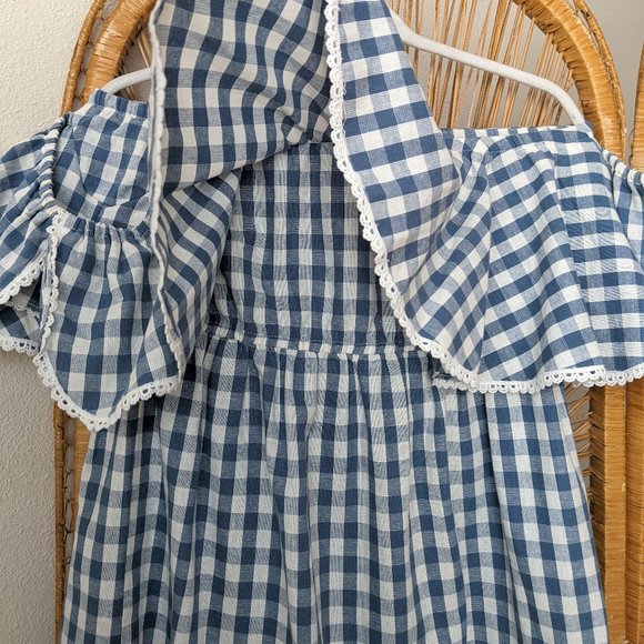 Misa Los Angeles Blue and White Gingham Mini Dress - Picture 3 of 10